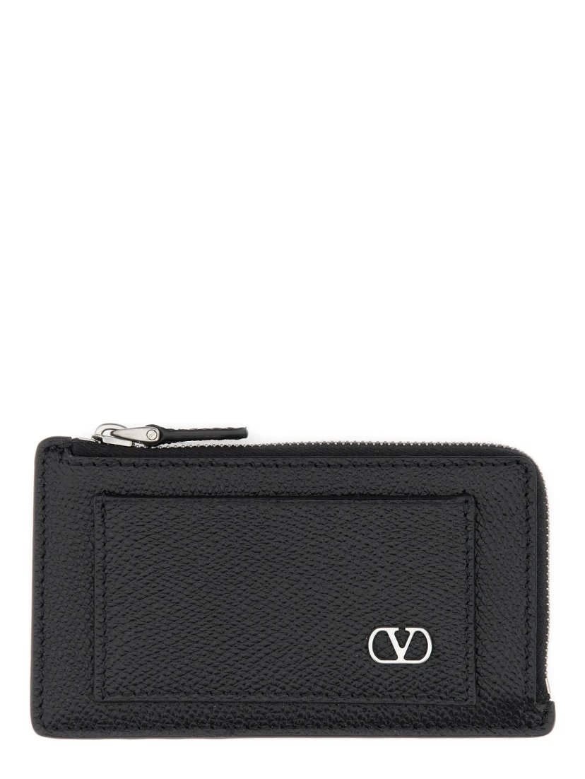 "VLOGO SIGNATURE" LEATHER COIN PURSE