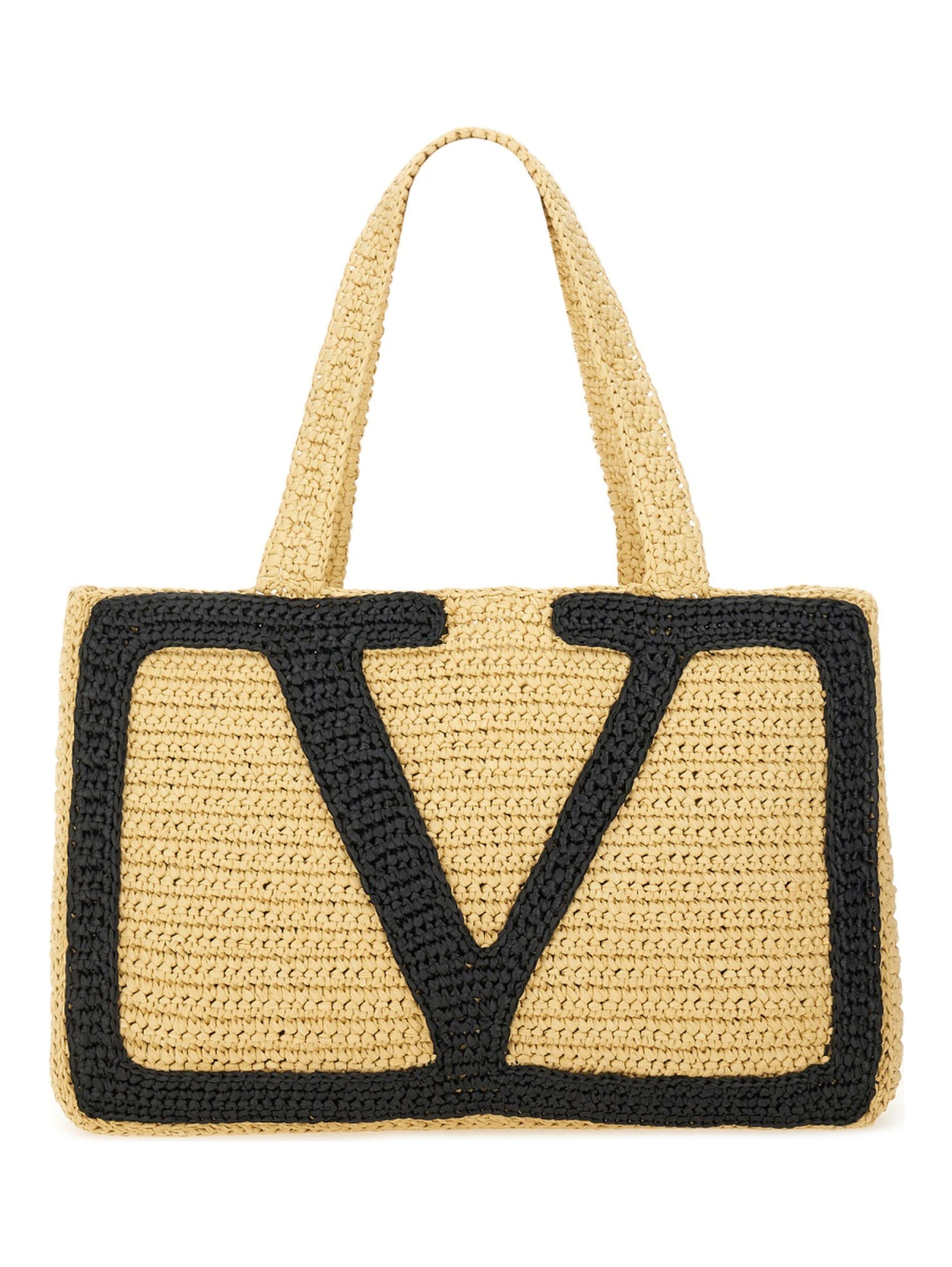 "VIVA SUPERSTAR" LARGE RAFFIA SHOPPING BAG