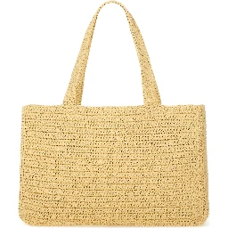 "VIVA SUPERSTAR" LARGE RAFFIA SHOPPING BAG