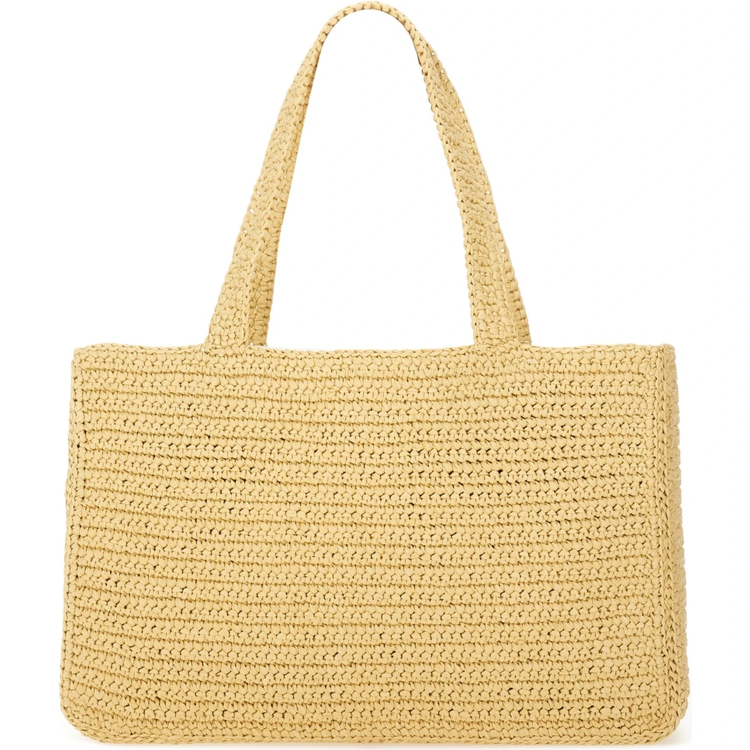 "VIVA SUPERSTAR" LARGE RAFFIA SHOPPING BAG