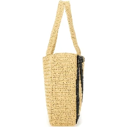 "VIVA SUPERSTAR" LARGE RAFFIA SHOPPING BAG