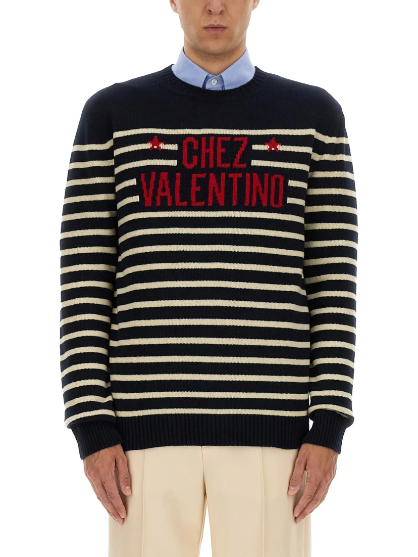 "CHEZ VALENTINE" WOOL SWEATER