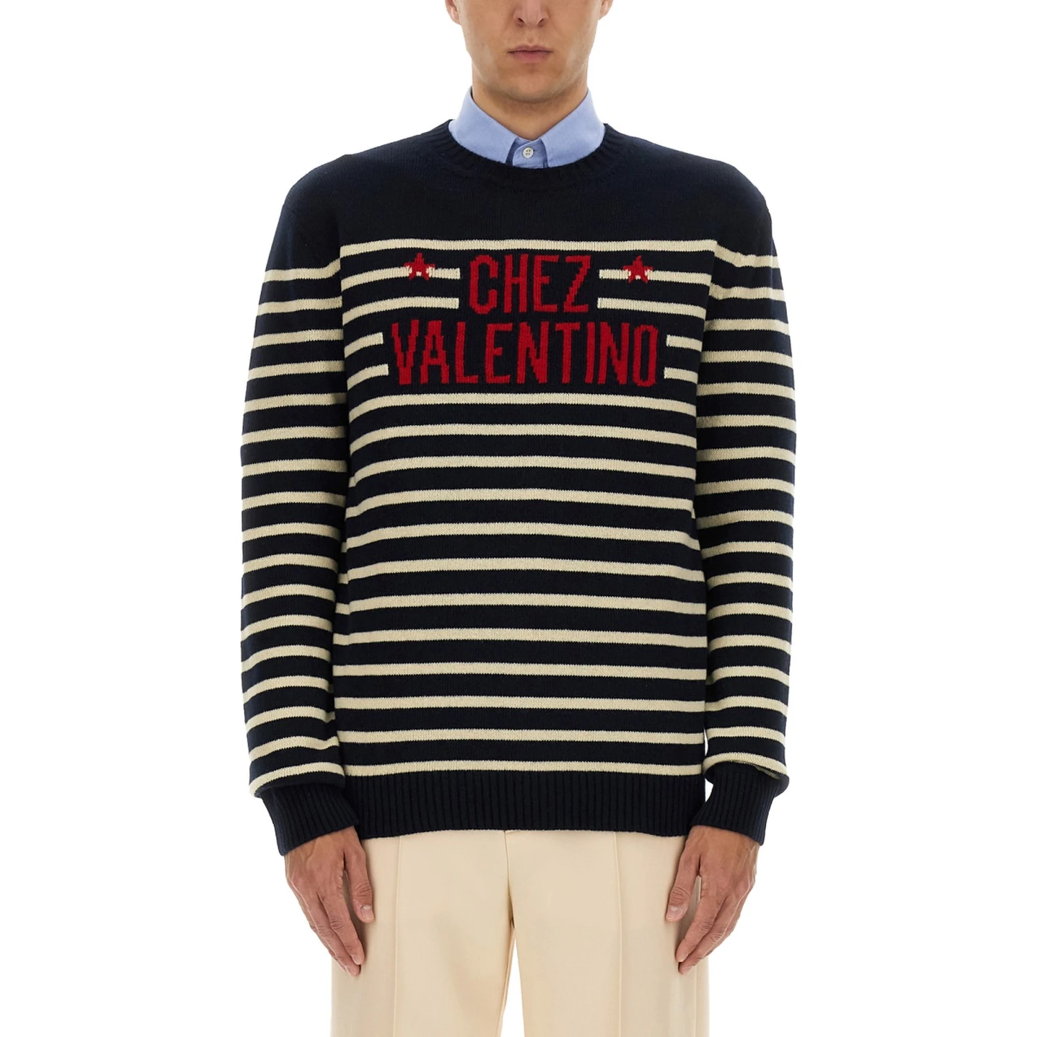 "CHEZ VALENTINE" WOOL SWEATER