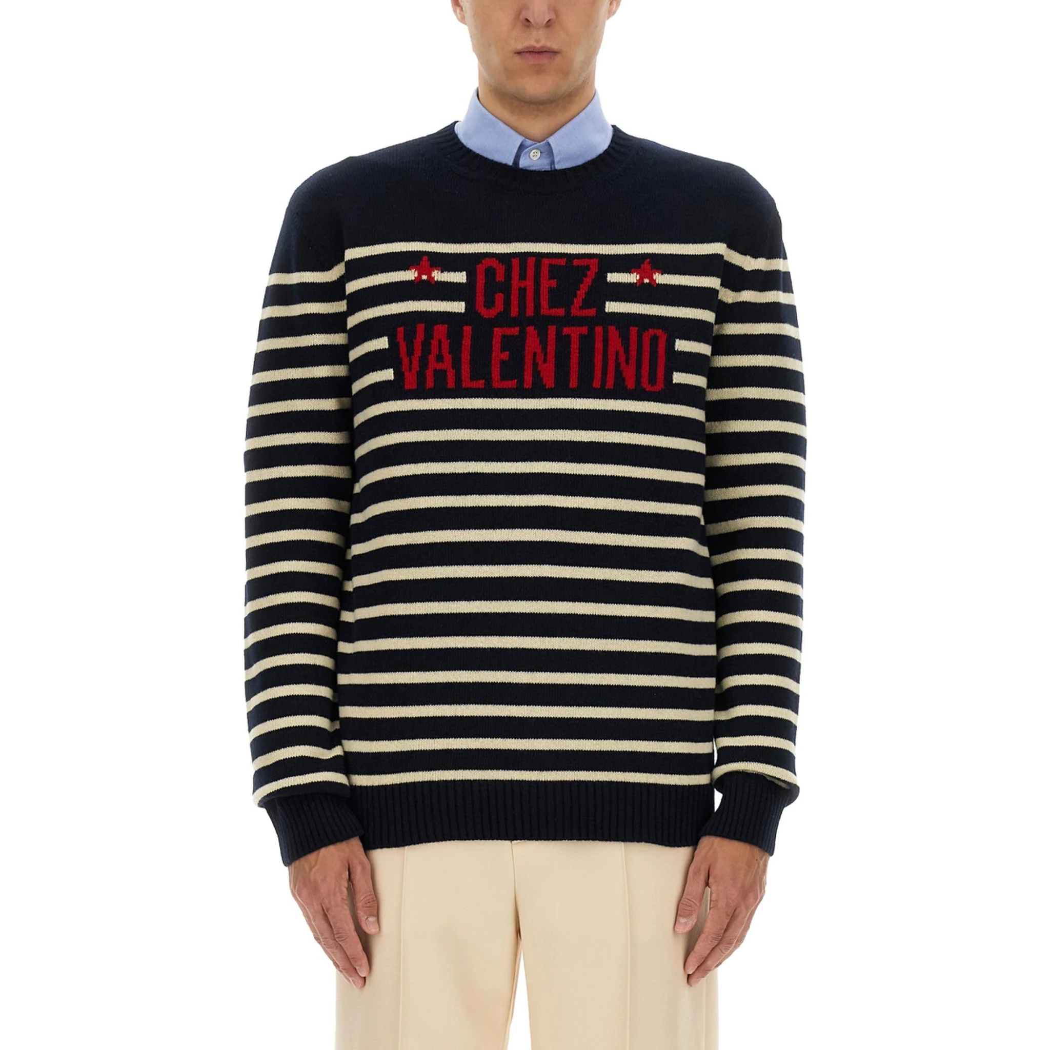 "CHEZ VALENTINE" WOOL SWEATER