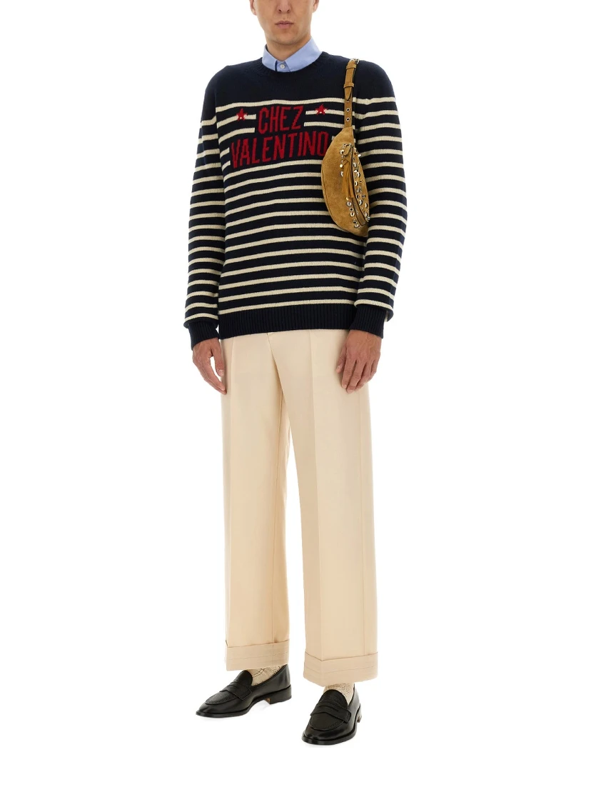 "CHEZ VALENTINE" WOOL SWEATER