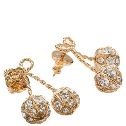 "CHERRYFIC" EARRINGS WITH RHINESTONES
