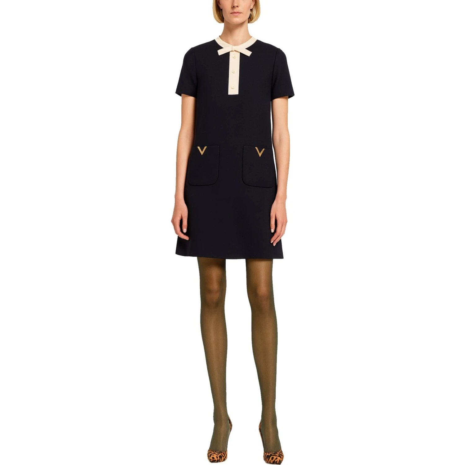 WOOL AND SILK MINI DRESS