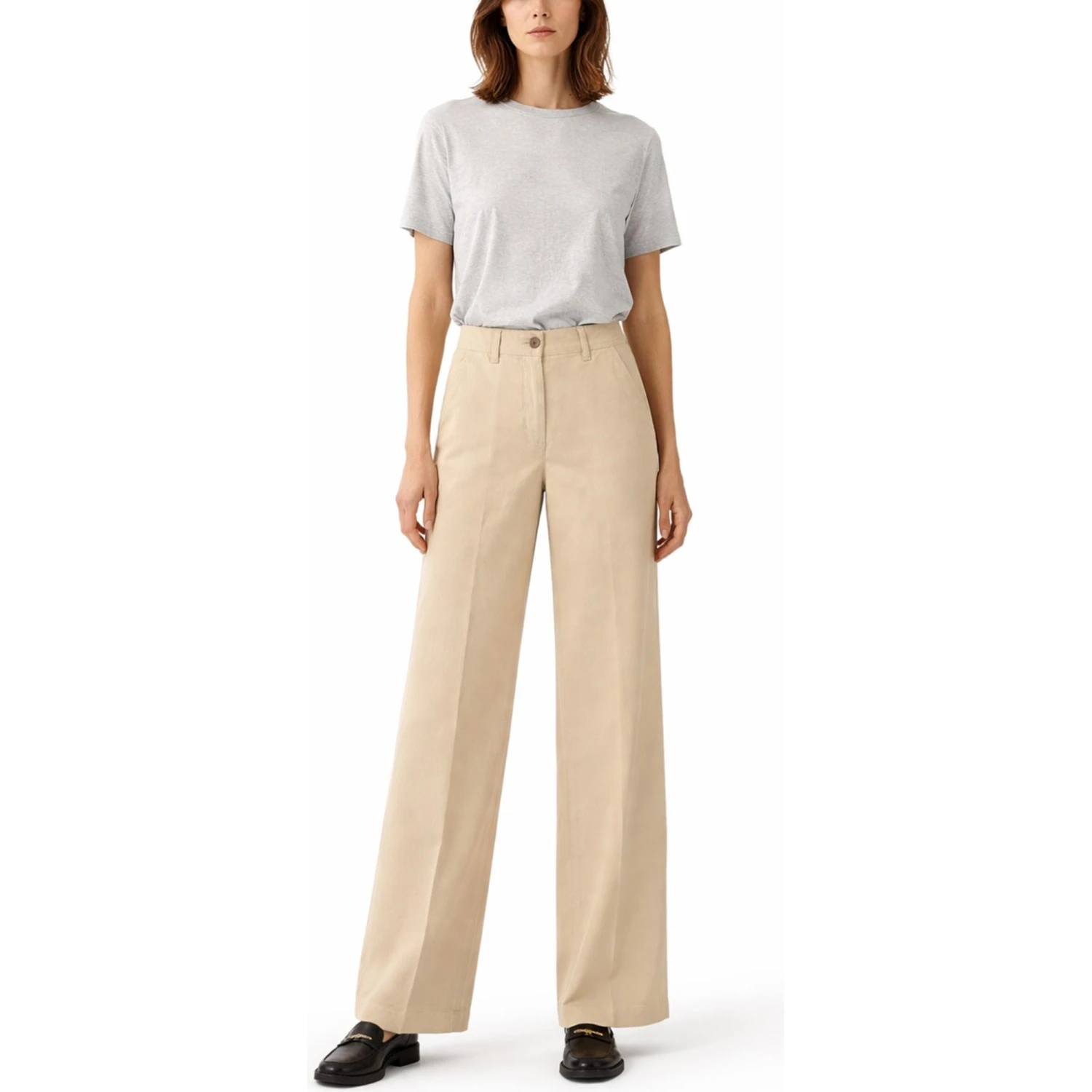 COTTON AND LINEN TAILORED PANTS