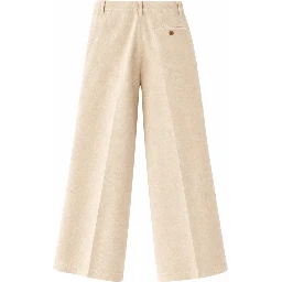 COTTON AND LINEN TAILORED PANTS