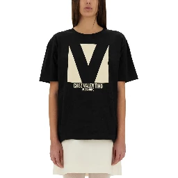 "CHEZ VALENTINO" PRINT T-SHIRT