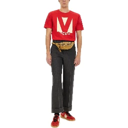 COTTON T-SHIRT WITH "CHEZ VALENTINO" PRINT