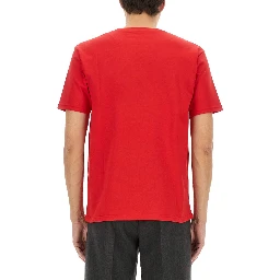 COTTON T-SHIRT WITH "CHEZ VALENTINO" PRINT