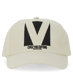 "CHEZ VALENTINO" EMBROIDERED BASEBALL CAP