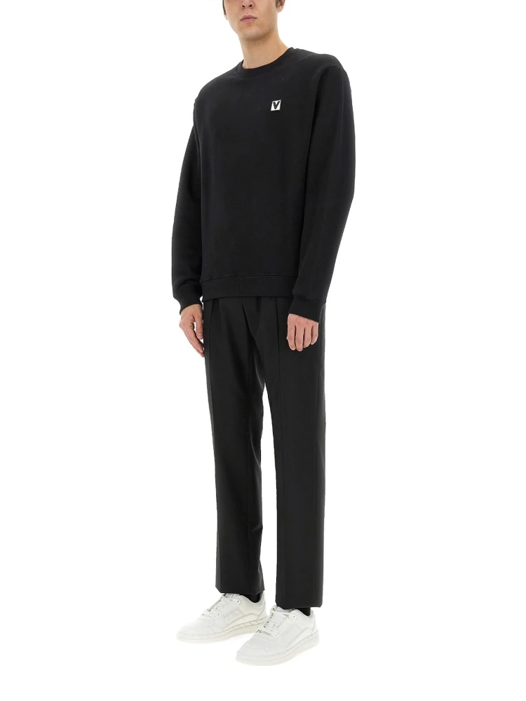 COTTON CREWNECK SWEATSHIRT WITH "CHEZ VALENTINO" PATCH alternative