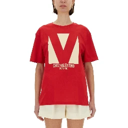 "CHEZ VALENTINO" PRINT T-SHIRT