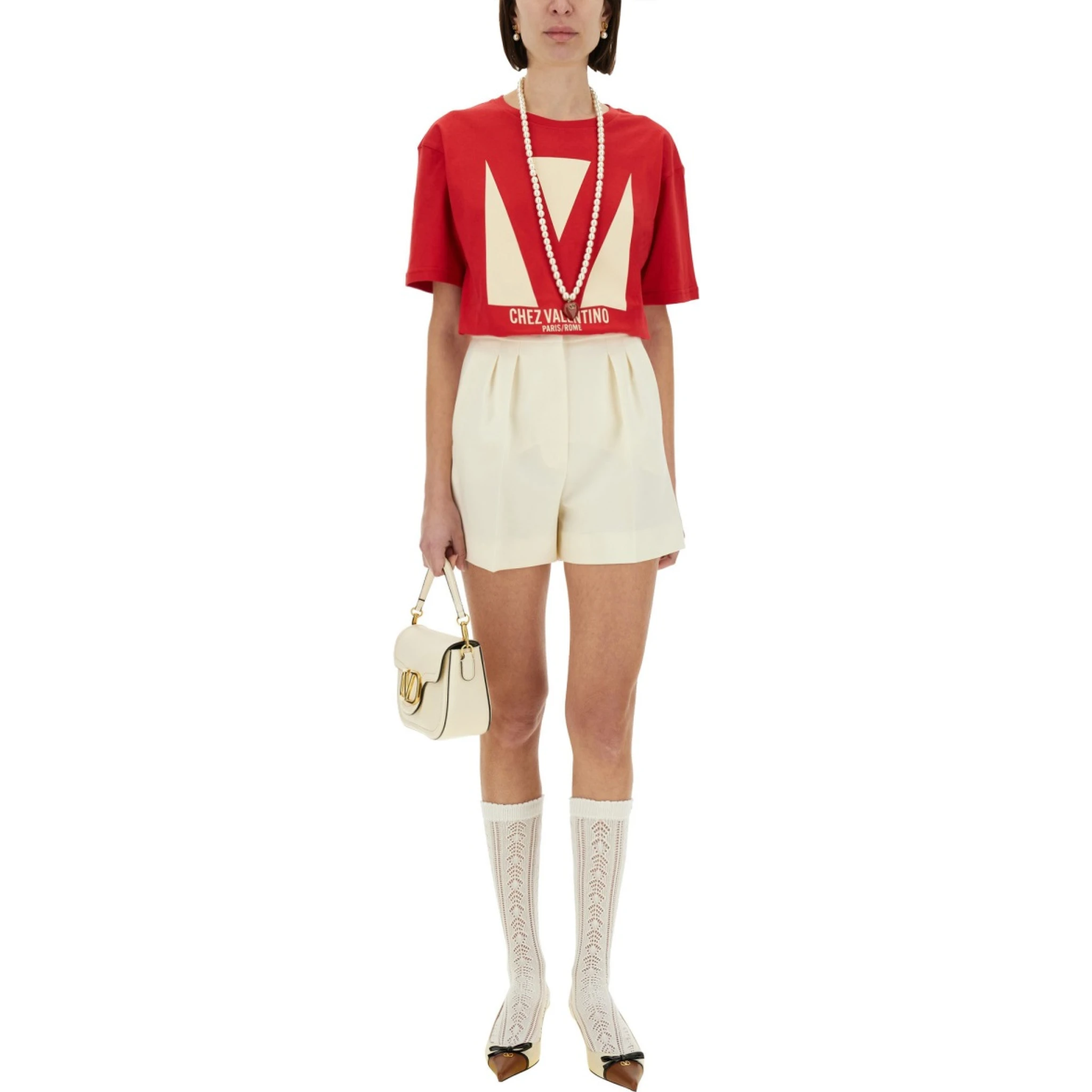 "CHEZ VALENTINO" PRINT T-SHIRT