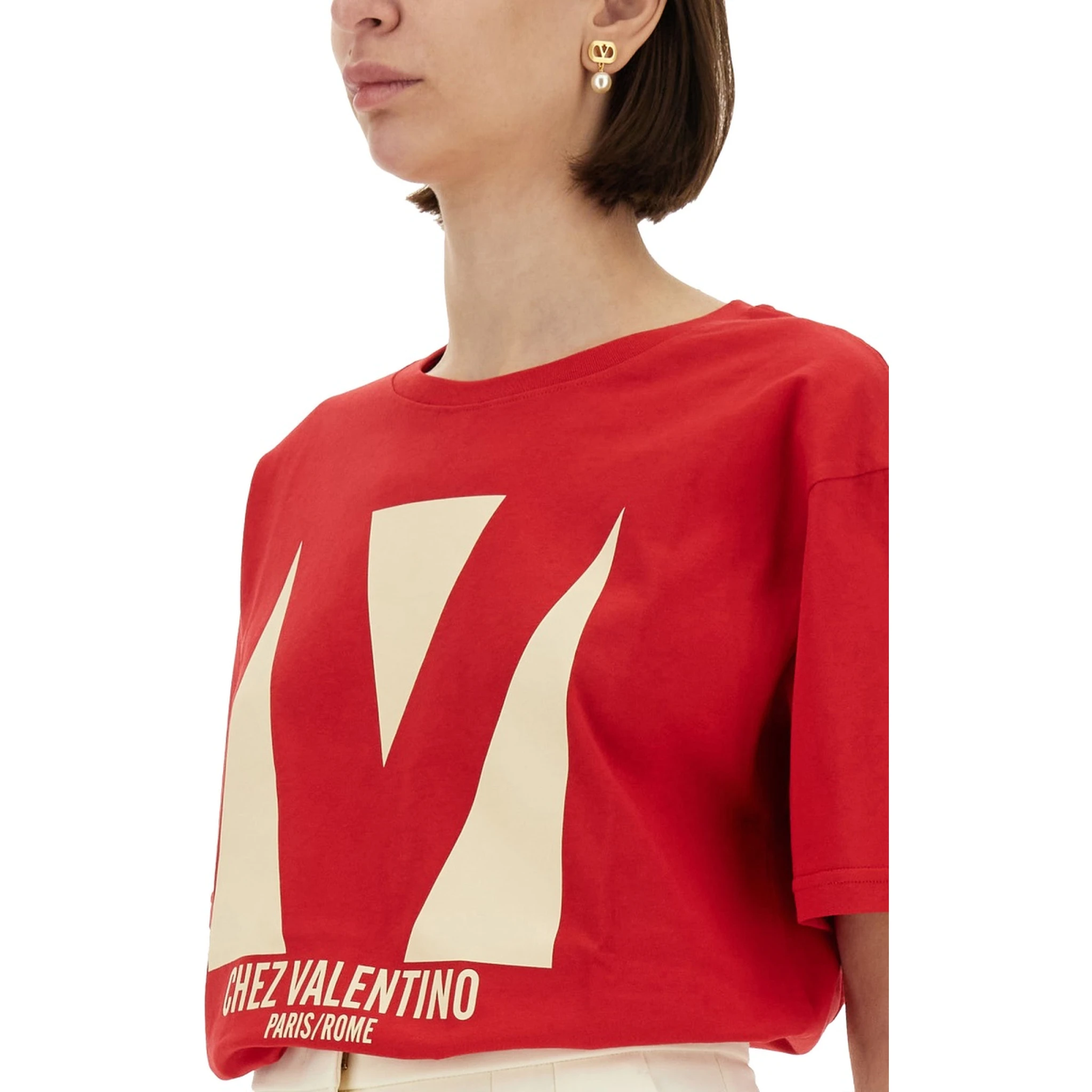 "CHEZ VALENTINO" PRINT T-SHIRT