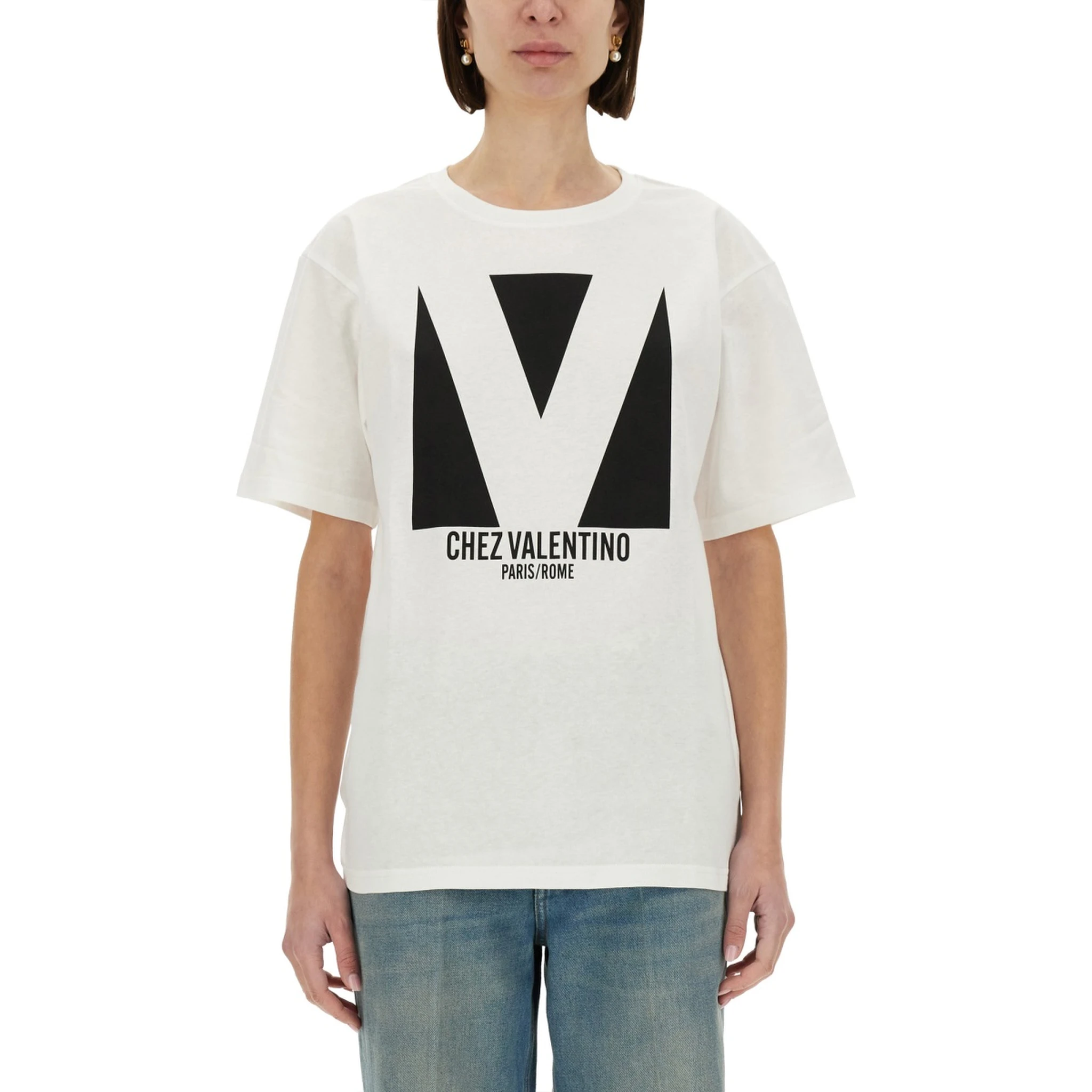 "CHEZ VALENTINO" PRINT T-SHIRT