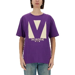 "CHEZ VALENTINO" PRINT T-SHIRT