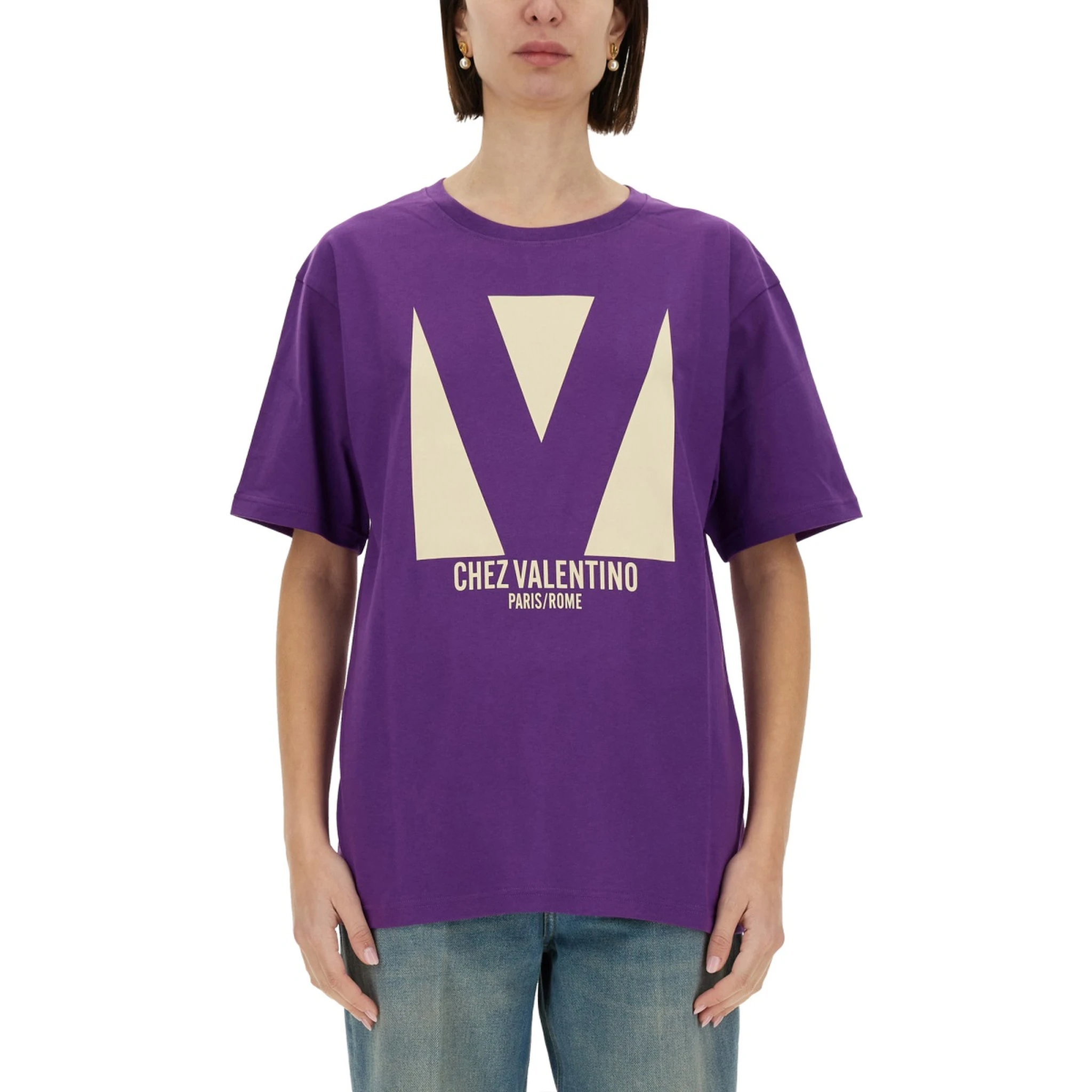 "CHEZ VALENTINO" PRINT T-SHIRT