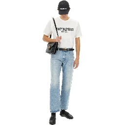 COTTON T-SHIRT WITH "CHEZ VALENTINO" PRINT