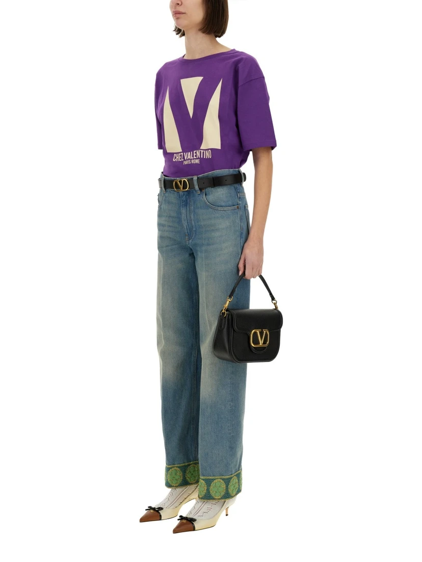 "CHEZ VALENTINO" PRINT T-SHIRT