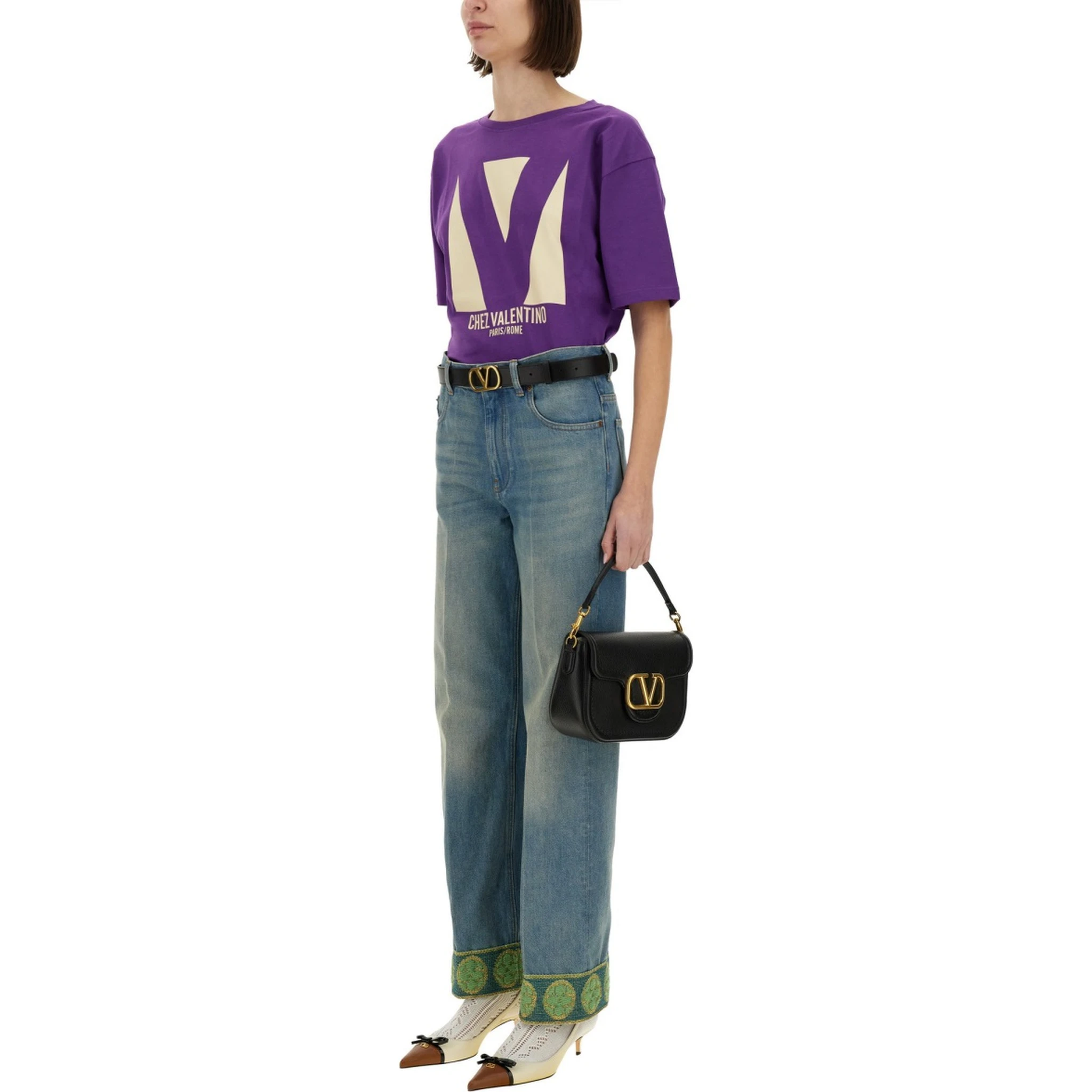 "CHEZ VALENTINO" PRINT T-SHIRT