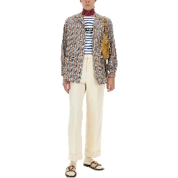 PAJAMA SHIRT WITH "VOYAGE IMAGINAIRE" PRINT