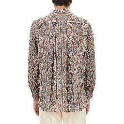 PAJAMA SHIRT WITH "VOYAGE IMAGINAIRE" PRINT