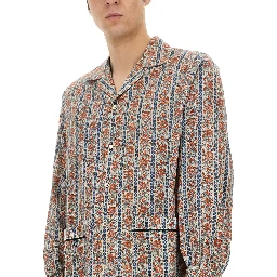PAJAMA SHIRT WITH "VOYAGE IMAGINAIRE" PRINT