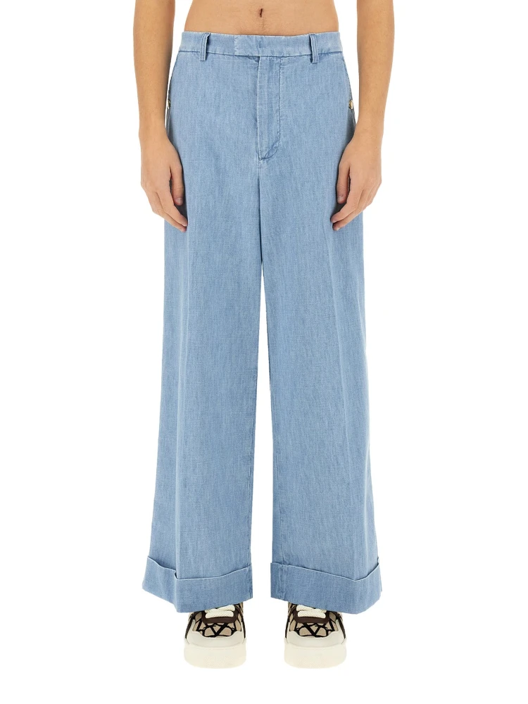 بنطال جينز بياقة