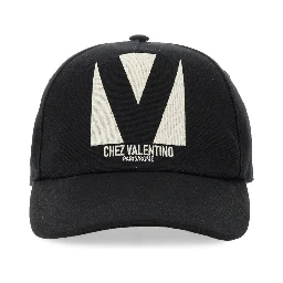 "CHEZ VALENTINO" EMBROIDERED BASEBALL CAP