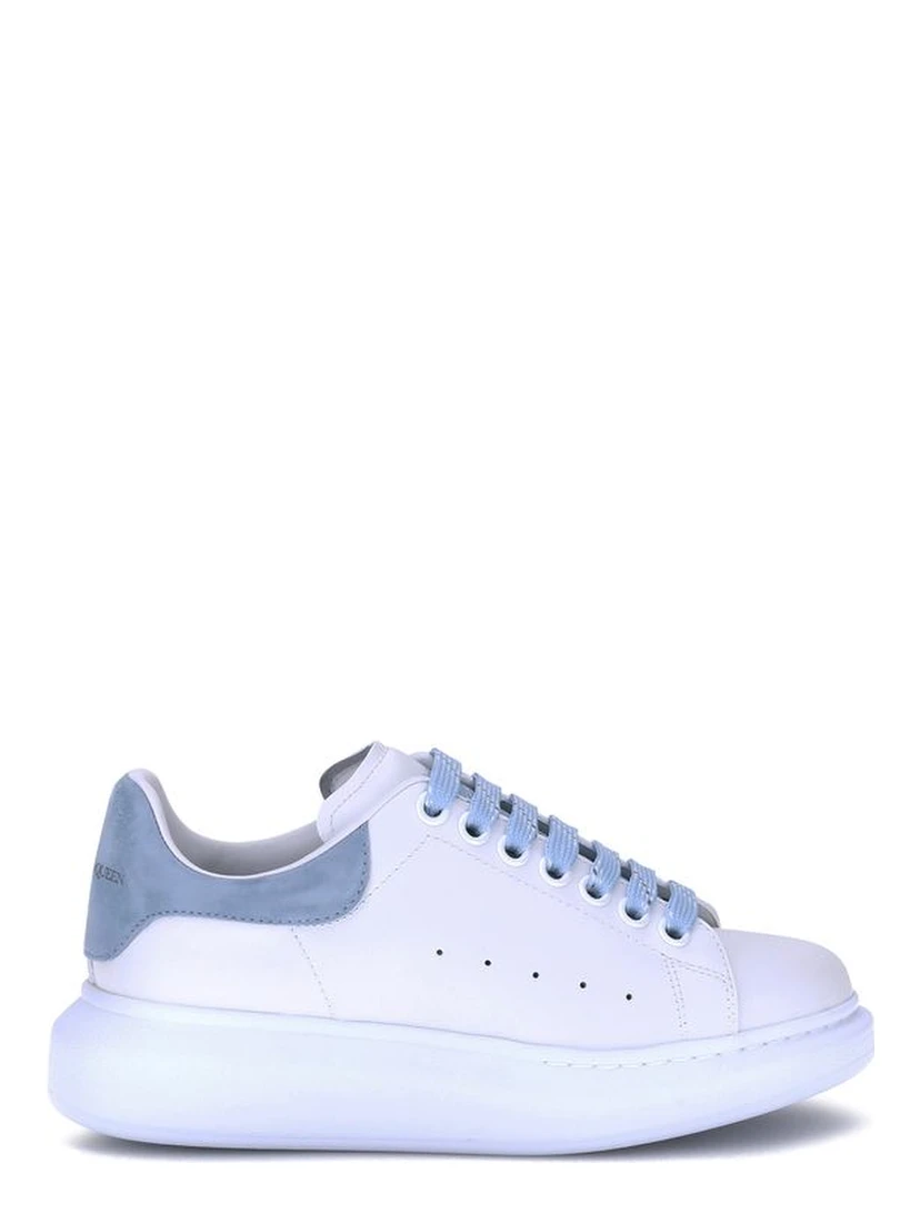Light Blue Calf Leather Bos Taurus Platform Sneakers