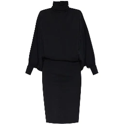 Black Wool Casual Dress