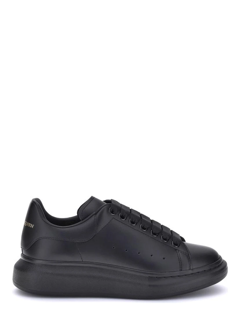 Black Calf Leather Bos Taurus Platform Sneakers