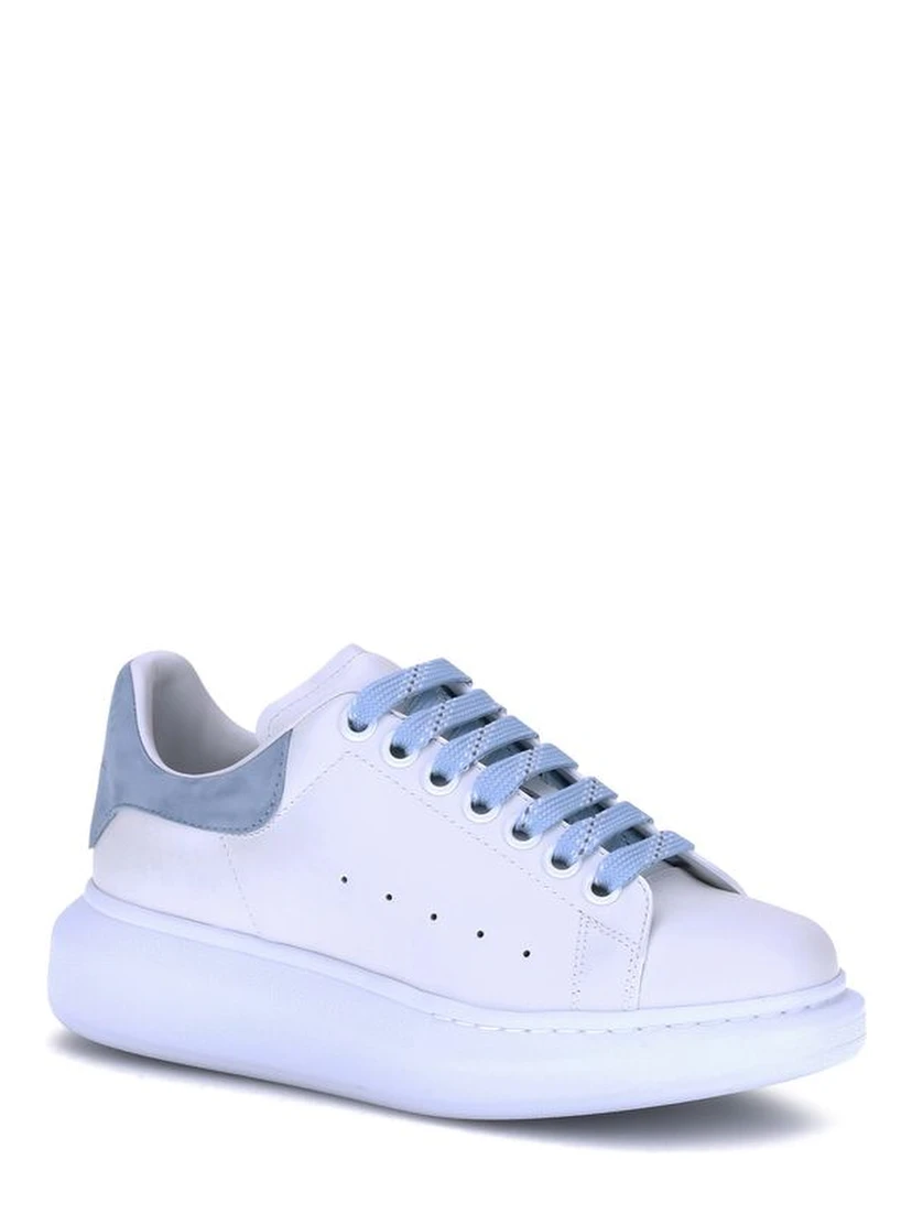 Light Blue Calf Leather Bos Taurus Platform Sneakers