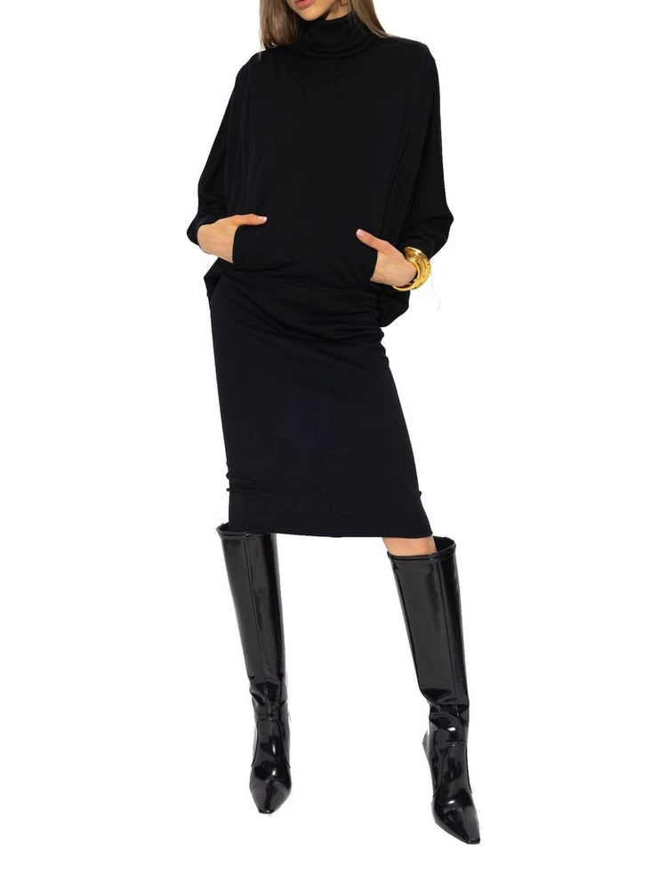 Black Wool Casual Dress alternative