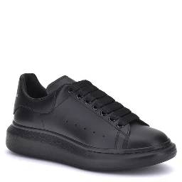 Black Calf Leather Bos Taurus Platform Sneakers