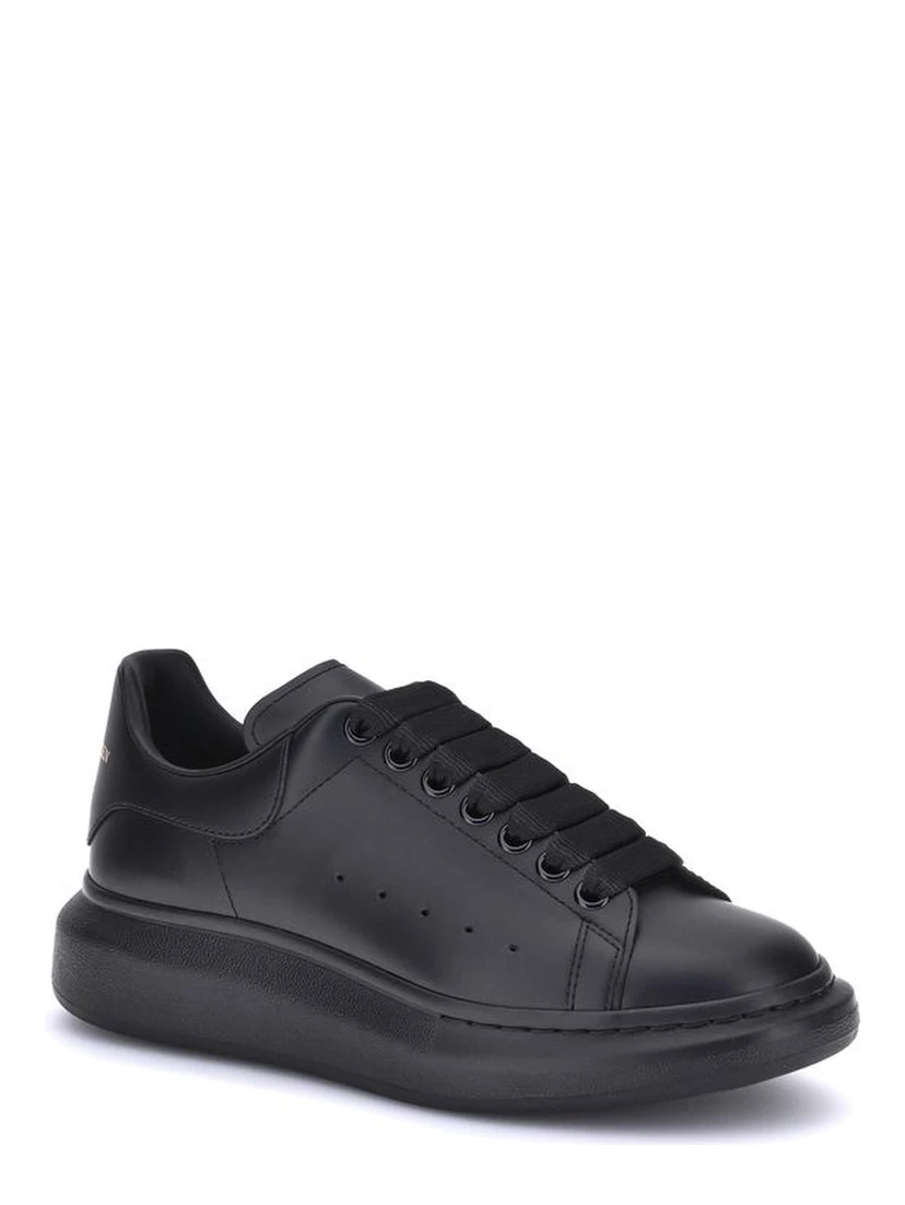 Black Calf Leather Bos Taurus Platform Sneakers