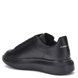 Black Calf Leather Bos Taurus Platform Sneakers