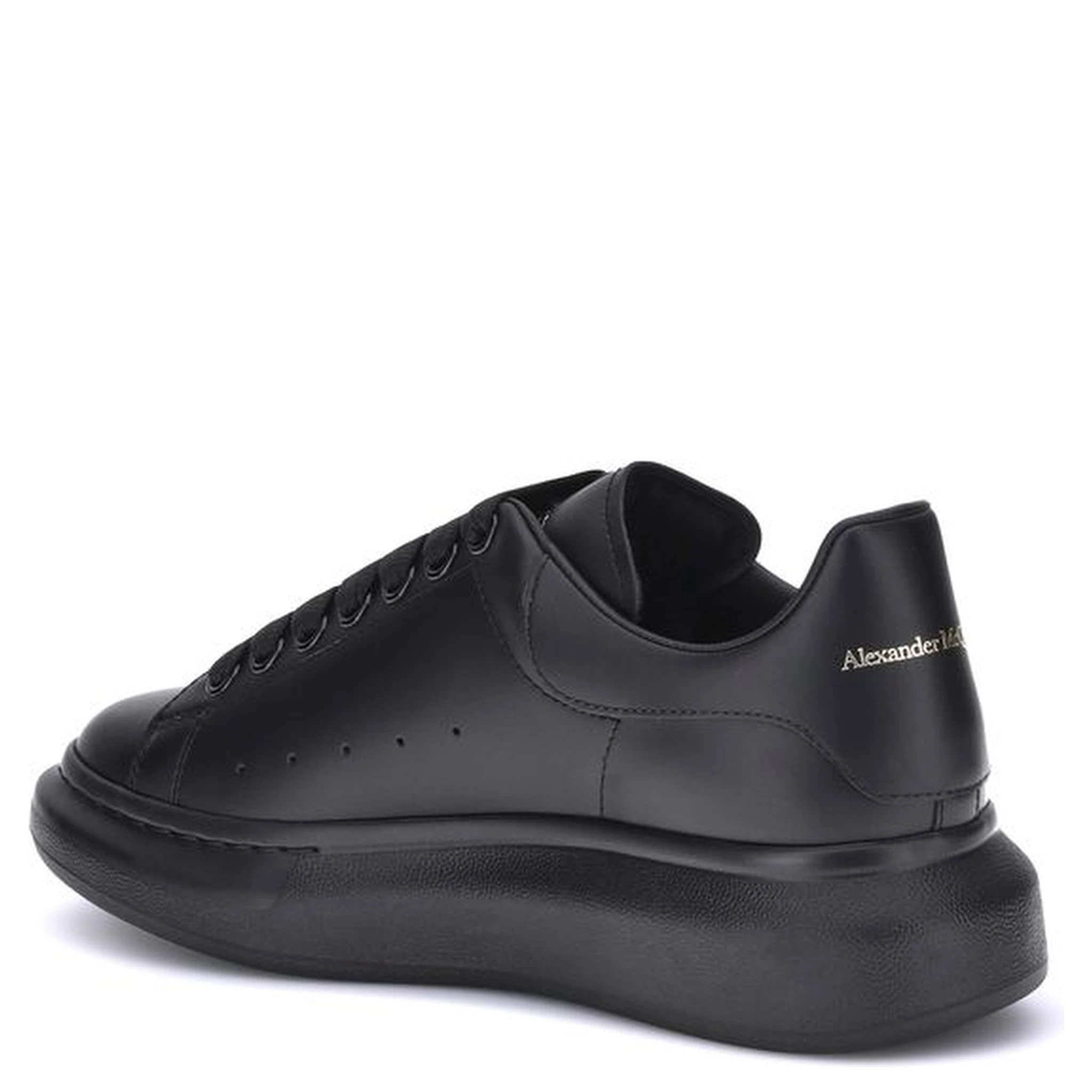 Black Calf Leather Bos Taurus Platform Sneakers