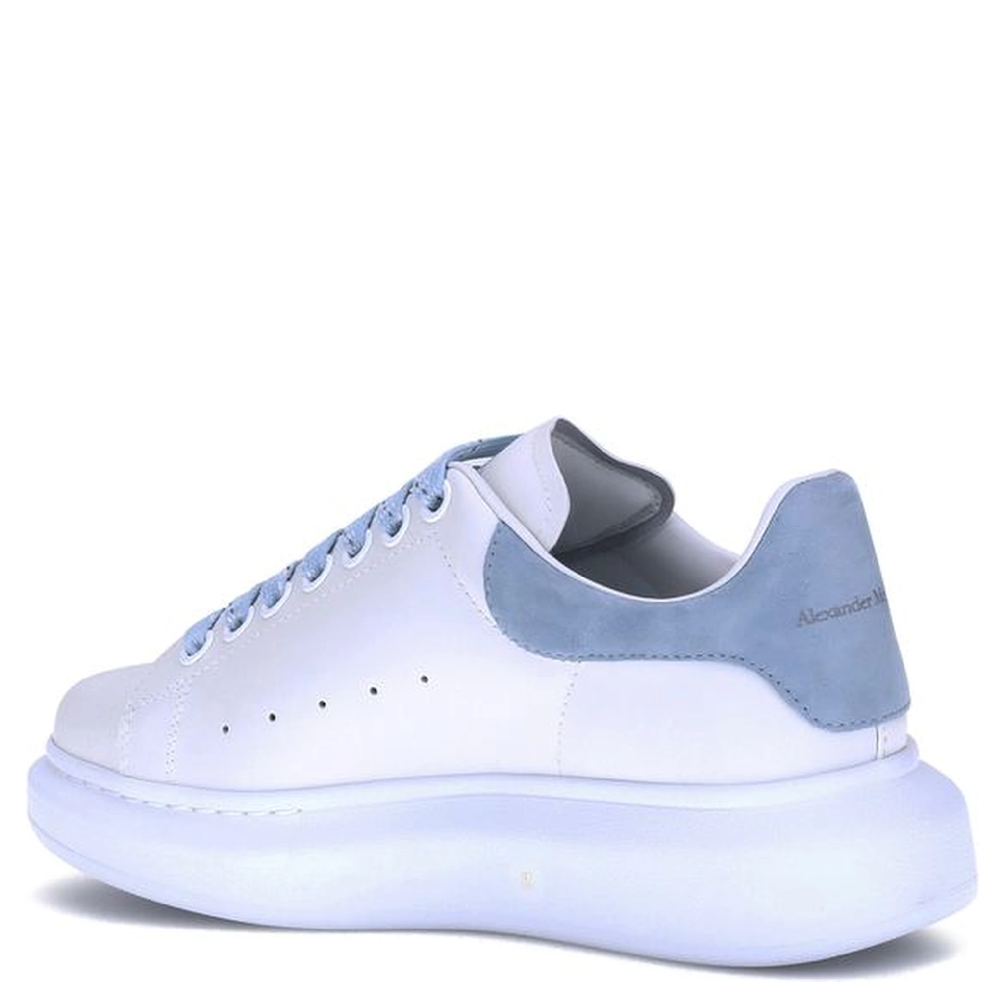 Light Blue Calf Leather Bos Taurus Platform Sneakers