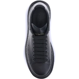 Black Calf Leather Bos Taurus Platform Sneakers