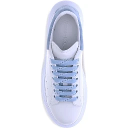 Light Blue Calf Leather Bos Taurus Platform Sneakers