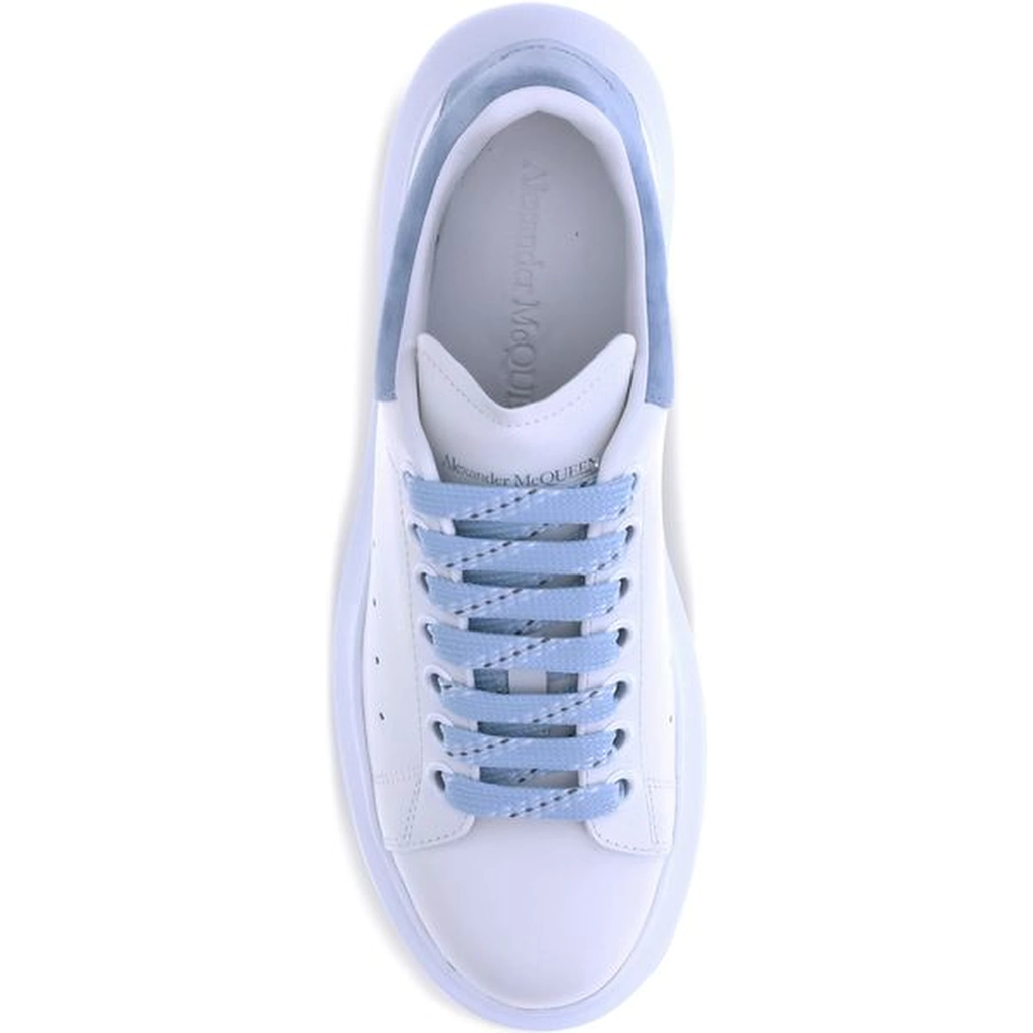 Light Blue Calf Leather Bos Taurus Platform Sneakers