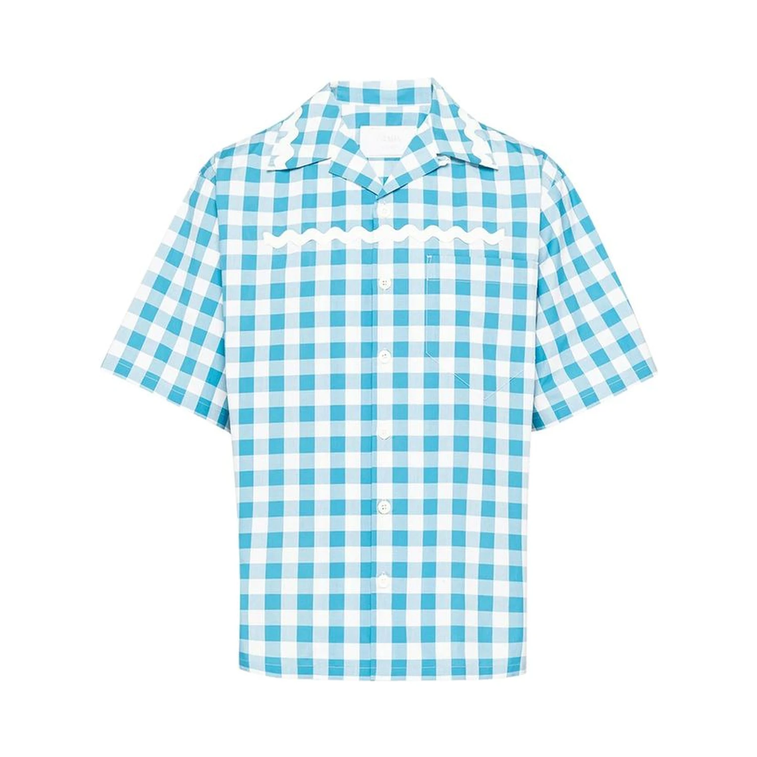 Blue Cotton Pattern Shirt