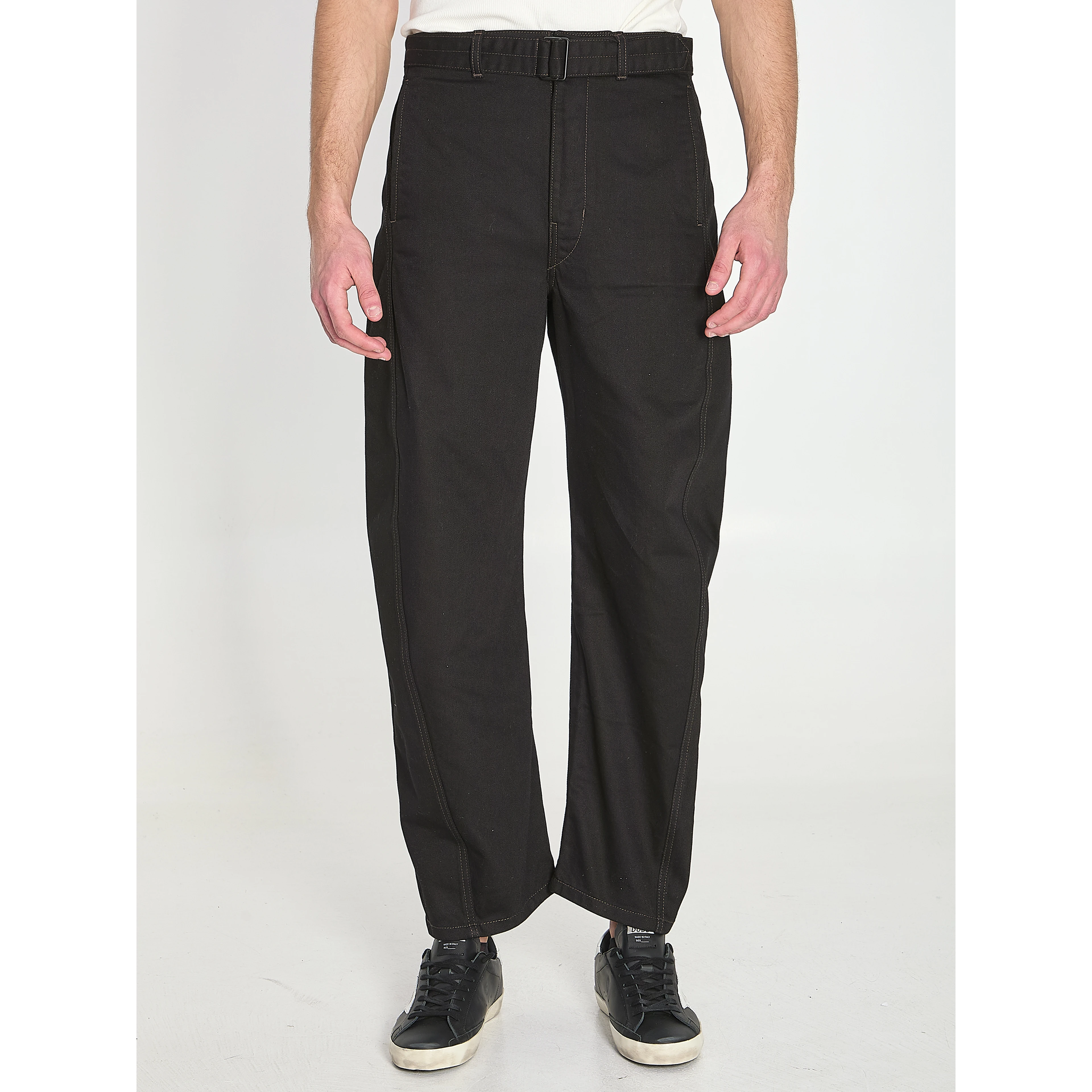 Twisted belted pants