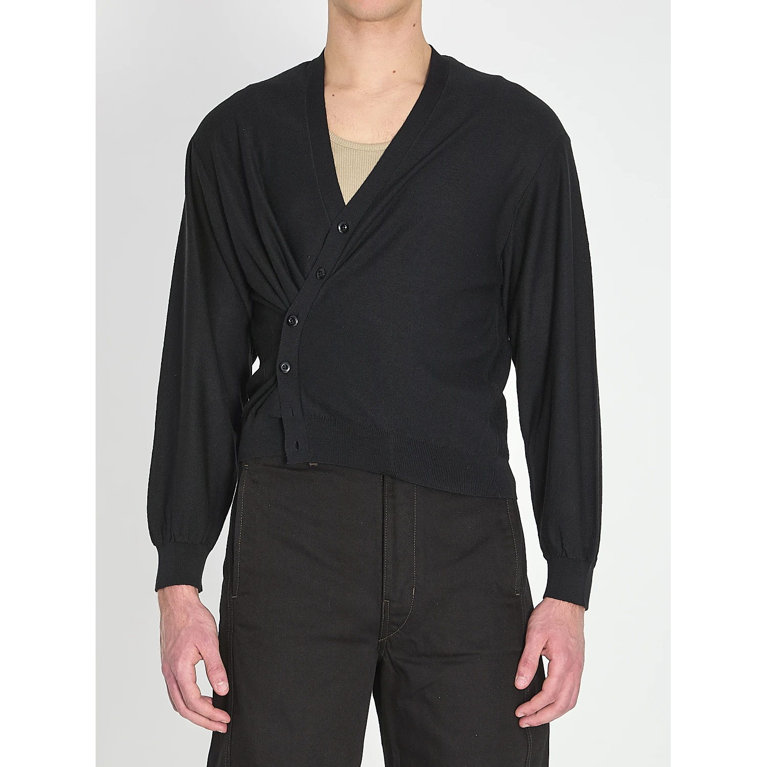 Relaxed twisted cardigan