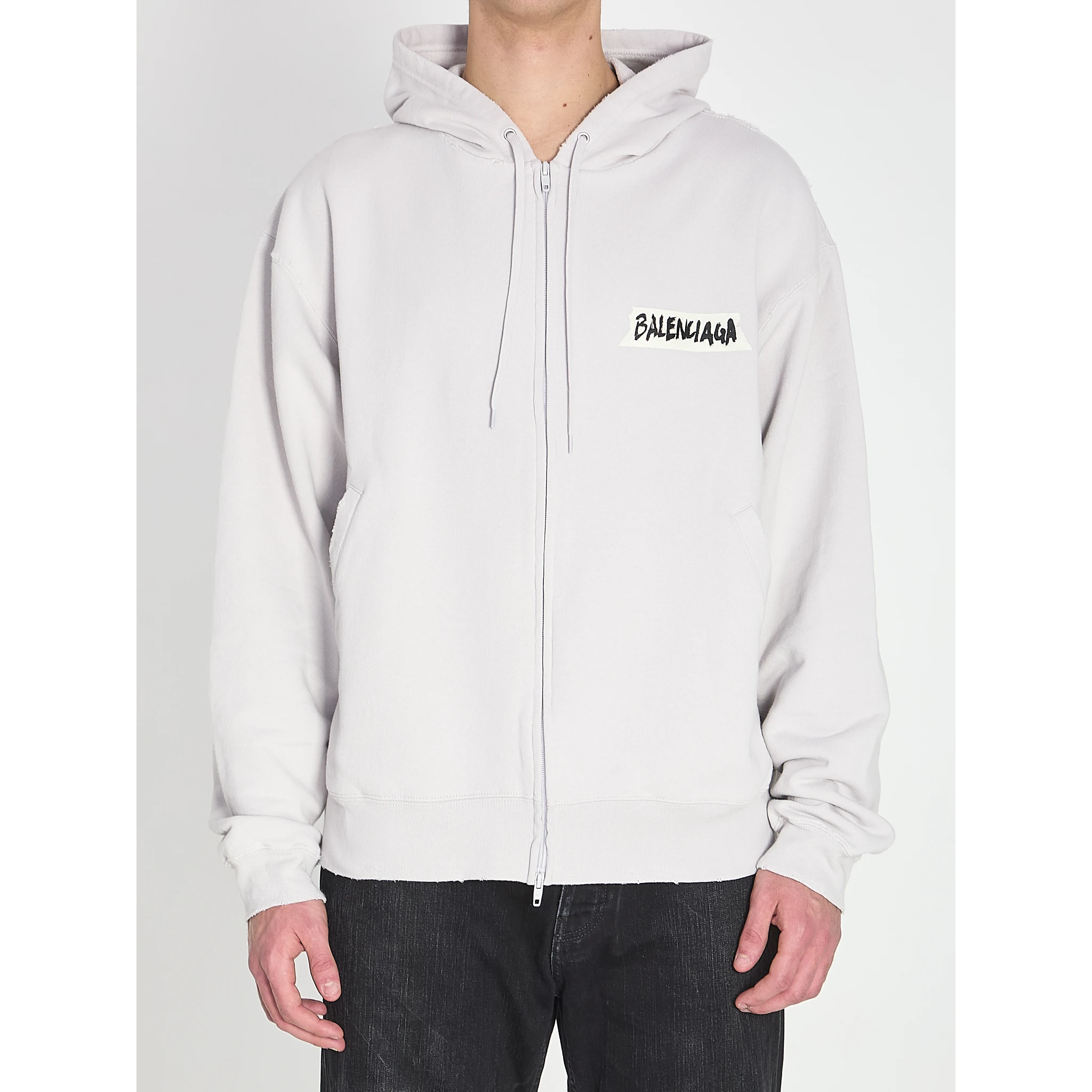 Masking Tape zip-up hoodie