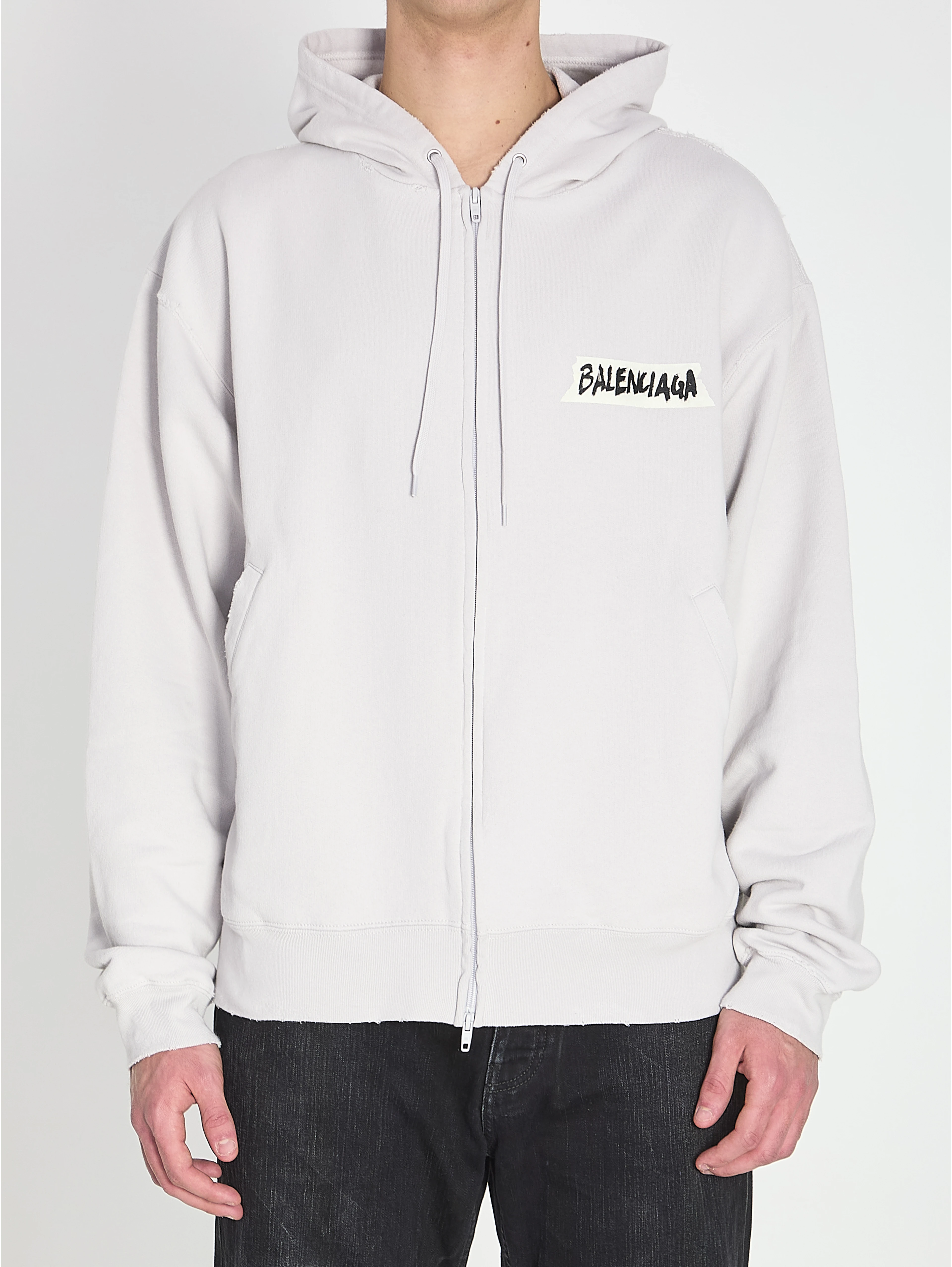 Masking Tape zip-up hoodie